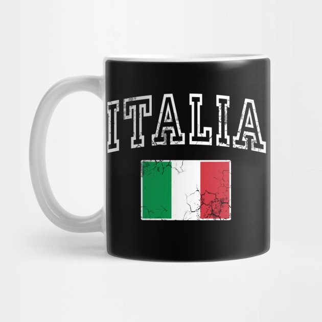 Italia Flag Italy Italian Vintage Distressed Fade by E